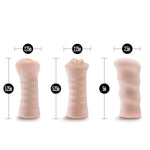M for Men - 3-Pack Self-Lubricating Vibrating Stroker Sleeve Kit - Vanilla