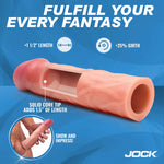 Jock 1.5" Silicone Penis Extension Sleeve - Light
