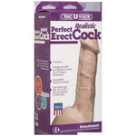 Vac-U-Lock Perfect Erect Realistic Cock - White