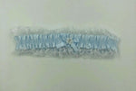 Satin Leg Garter - One Size - Baby Blue With White Lace Default Title