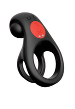 Red Dot Vibrating Cock Ring V2 With Remote - Black/red Default Title