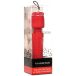 Pleasure Rose 10x Silicone Wand With Rose Attachment - Red Default Title