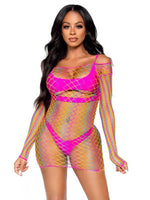 Pretty in Paradise Rainbow Mini Dress - One Size - Rainbow