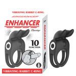Enhancer Vibrating Rabbit C-Ring - Black