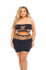 Net Worth 2pc Bandeau Set - Queen - Black Default Title