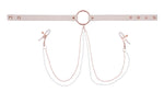 Peaches N Creame Collar With Nipple Clamps - Pink