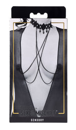 Lace Collar With Nipple Ties