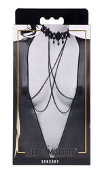 Lace Collar With Nipple Ties