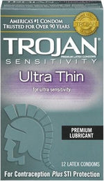 Trojan Sensitivity Ultra Thin Lubricated Condoms - 12 Pack