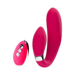 Jeni C-Shaped Dual Motor Vibe With Remote - Pink Default Title