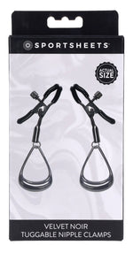 "Velvet Noir Tuggable Nipple Clamps SS37005"