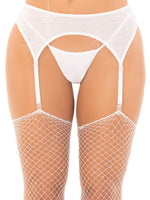 "Rhinestone Garter Belt O/s - White LA-8886WHTOS"