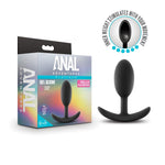 Anal Adventures - Platinum - Silicone Vibra Slim Plug -Medium - Black Default Title