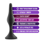 Anal Adventures Platinum - Silicone Beginner Plug - Small - Black Default Title