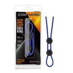 Stay Hard - Silicone Double Loop Cock Ring - Blue Default Title