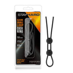 Stay Hard - Silicone Double Loop Cock Ring - Black Default Title