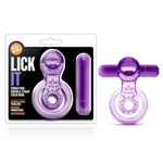 Play With Me - Lick It - Vibrating Double Strap Cockring - Purple Default Title