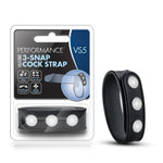 Performance - Vs5 - Silicone 3 - Snap Cock Strap - Black Default Title