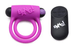Bang - Silicone Cock Ring and Bullet With Remote Control - Purple Default Title