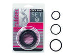 Rubber Cock Ring Set - Black Default Title