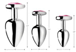 Pink Heart Gem Anal Plug Set Default Title