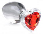 Red Heart Gem Glass Anal Plug - Medium Default Title