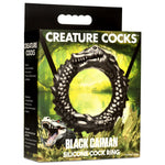 Black Caiman Silicone Cock Ring - Black Default Title