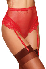 High-Waisted Garter Thong - Medium - Ruby Default Title