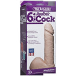 Vac-U-Lock 6 Inch Realistic Cock - White Default Title