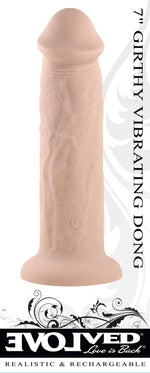 7 Inch Girthy Vibrating Dong - Light Default Title