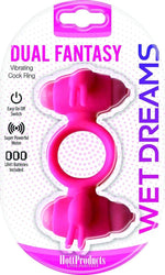 Wet Dreams - Dual Fantasy Cock Ring With Turbo Motors - Pink Default Title