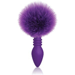 The 9's Cottontails Silicone Bunny Tail Butt Plug - Ribbed Purple Default Title