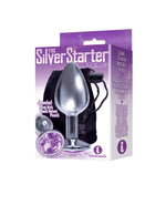 The 9's the Silver Starter Bejeweled Stainless Steel Plug - Violet Default Title