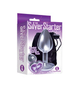 The 9's the Silver Starter Heart Bejeweled Stainless Steel Plug - Violet Default Title