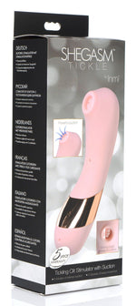 Shegasm Tickle Tickling Clit Stimulator With Suction - Pink Default Title