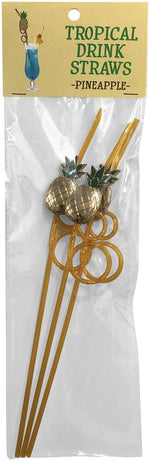 Tropical Drinking Straws - Pineapple - 3 Pack Default Title