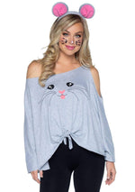 2 Pc Mouse Costume Poncho Set - One Size Default Title