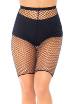 Industrial Fishnet Biker Shorts - One Size - Black Default Title