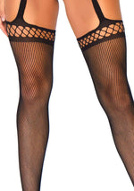 Fishnet Crotchless Teddy - One Size - Black Default Title