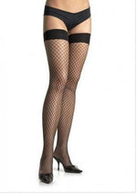 Spandex Industrial Net Thigh Highs - Black Default Title
