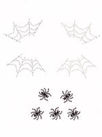 Spider Web Face Jewels Sticker Default Title