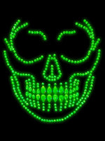 Glow in the Dark Skull Face Jewels Sticker Default Title