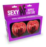 Sexy Af Nipple Couture Red Sequin Hearts Default Title