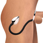 Tug Plus Plug Cock and Ball Ring With Anal Plug - Black Default Title