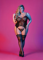 Sexy Time Merry Widow and G-String Set - Black - 1x-3x Default Title