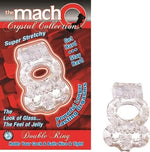 The Macho Crystal Collection-Double Ring-Clear Default Title