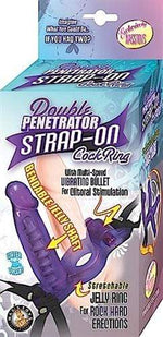 Double Penetrator Strap-on Cock Ring - Purple Default Title
