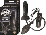 Maxx Men Vibrating Inflatable Pleaser Plug - Black Default Title