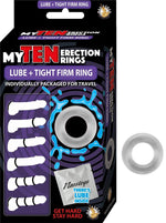 My Ten Erection Rings Lube + Tight Firm Ring - Clear Default Title