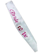 White Bride-to-Be Sash Default Title